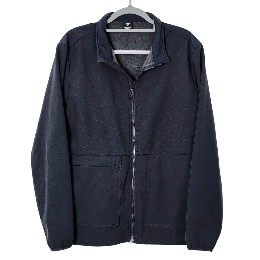 MAELREG Performance Softshell Jacket Mens Large Navy Blue Full Zip Lightweight